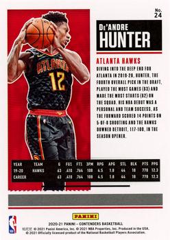 2020-21 Panini Contenders - Playoff Ticket #24 De'Andre Hunter Back