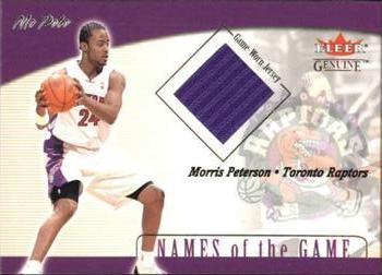 2001-02 Fleer Genuine - Names of the Game #NNO Morris Peterson Front