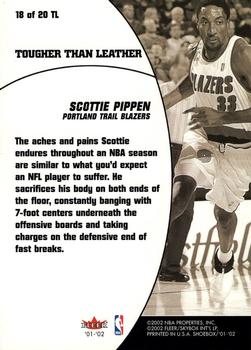 2001-02 Fleer Shoebox - Tougher Than Leather #18 TL Scottie Pippen Back