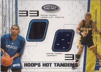 2001-02 Hoops Hot Prospects - Hoops Hot Tandems #GHRM Grant Hill / Reggie Miller Front