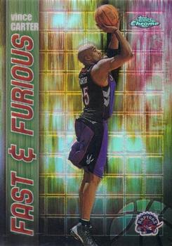 2001-02 Topps Chrome - Fast and Furious Refractors #FF04 Vince Carter Front