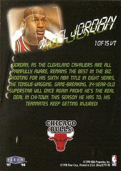1997-98 Ultra - View to a Thrill #1 VT Michael Jordan Back