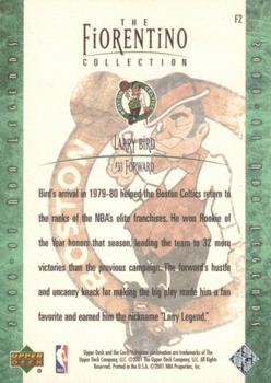 2000-01 Upper Deck Legends - The Fiorentino Collection #F2 Larry Bird Back