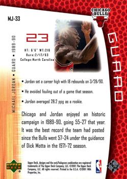 2001-02 Upper Deck MJ's Back #MJ-33 Michael Jordan Back