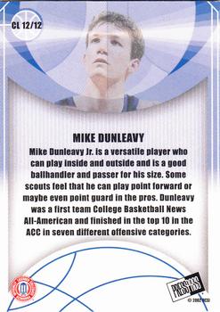 2002 Press Pass - Class of 2002 #CL12 Mike Dunleavy Back