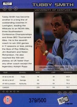 2002 Press Pass - Reflectors #R37 Tubby Smith Back