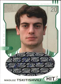 2002 SAGE HIT - Autographs Emerald #H19 Nikoloz Tskitishvili Front