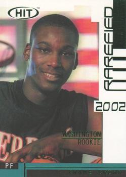 2002 SAGE HIT - Rarefied Emerald #R8 Kwame Brown Front