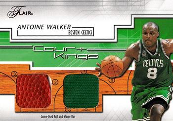 2002-03 Flair - Court Kings Ball and Jersey #NNO Antoine Walker Front