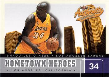 2002-03 Fleer Authentix - Hometown Heroes Silver #17 HH Shaquille O'Neal Front