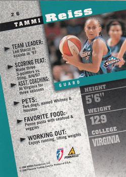 1998 Pinnacle WNBA #26 Tammi Reiss Back