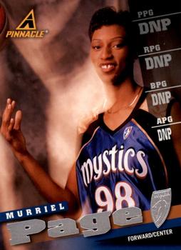 1998 Pinnacle WNBA #54 Murriel Page Front