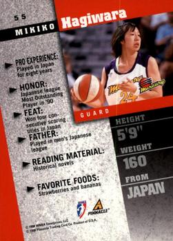 1998 Pinnacle WNBA #55 Mikiko Hagiwara Back