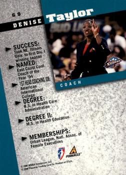 1998 Pinnacle WNBA #69 Denise Taylor Back