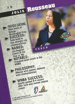 1998 Pinnacle WNBA #75 Julie Rousseau Back