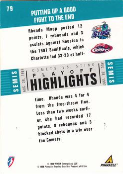 1998 Pinnacle WNBA #79 Rhonda Mapp Back