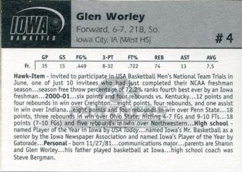 2001-02 Iowa Hawkeyes #NNO Glen Worley Back