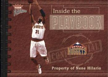2002-03 Fleer Platinum - Inside the Playbook #12 PB Nene Hilario Front