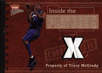 2002-03 Fleer Platinum - Inside the Playbook Game Used #NNO Tracy McGrady Front