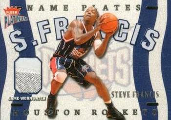 2002-03 Fleer Platinum - Nameplates #N-SF Steve Francis Front