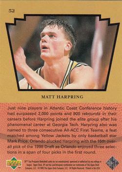1998 SP Top Prospects #52 Matt Harpring Back
