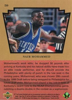 1998 SP Top Prospects #59 Nazr Mohammed Back