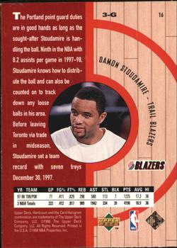 1998 Upper Deck Hardcourt #16 Damon Stoudamire Back