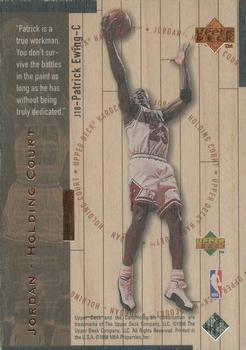 1998 Upper Deck Hardcourt - Jordan Holding Court Bronze #J18 Patrick Ewing / Michael Jordan Back