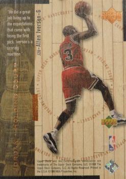 1998 Upper Deck Hardcourt - Jordan Holding Court Bronze #J20 Allen Iverson / Michael Jordan Back