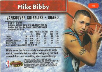 1998-99 Bowman's Best #102 Mike Bibby Back