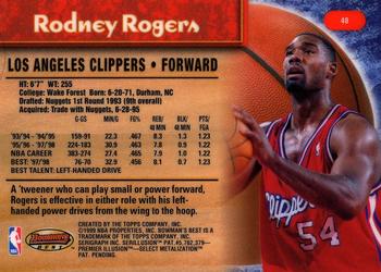 1998-99 Bowman's Best #48 Rodney Rogers Back