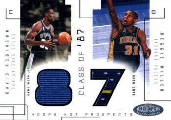 2002-03 Hoops Hot Prospects - Class Of Jerseys #NNO David Robinson / Reggie Miller Front