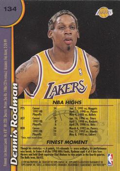 1998-99 Finest #134 Dennis Rodman Back