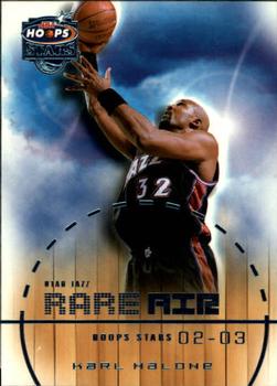 2002-03 Hoops Stars - Rare Air Blue #18 RA Karl Malone Front