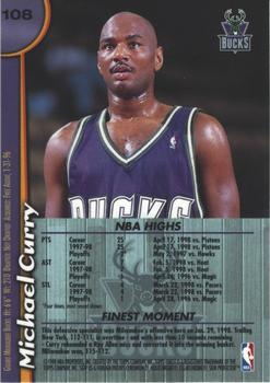 1998-99 Finest - Refractors #108 Michael Curry Back