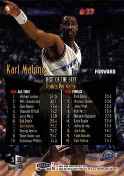 1998-99 Flair Showcase #39 Karl Malone Back
