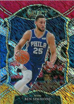 2020-21 Panini Select - Red White Orange Shimmer #34 Ben Simmons Front