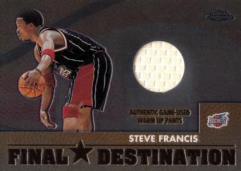 2002-03 Topps Chrome - Final Destination Relics #FD-SF Steve Francis Front