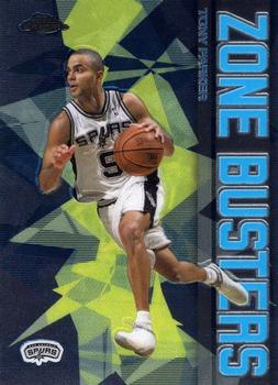 2002-03 Topps Chrome - Zone Busters #ZB11 Tony Parker Front