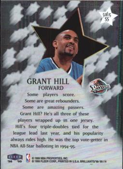 1998-99 Fleer Brilliants - Shining Stars #5 SS Grant Hill Back