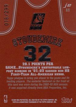 2002-03 Topps Jersey Edition - Copper #JEAS Amare Stoudemire Back