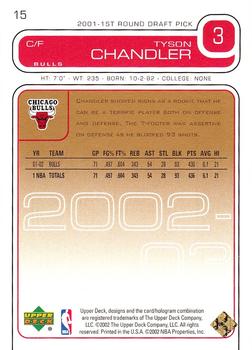 2002-03 Upper Deck - UD Exclusives #15 Tyson Chandler Back