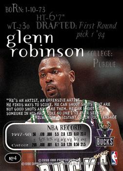 1998-99 SkyBox Thunder #4 Glenn Robinson Back