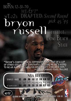 1998-99 SkyBox Thunder #52 Bryon Russell Back