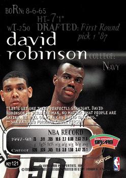 1998-99 SkyBox Thunder #121 David Robinson Back