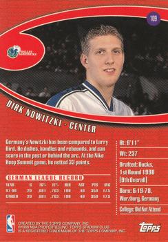1998-99 Stadium Club #109 Dirk Nowitzki Back