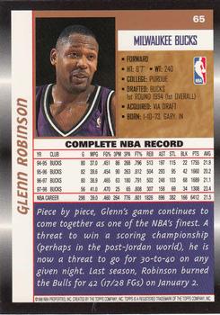 1998-99 Topps #65 Glenn Robinson Back