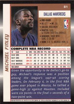 1998-99 Topps #81 Michael Finley Back