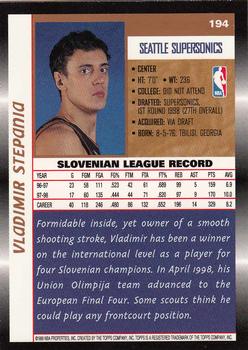 1998-99 Topps #194 Vladimir Stepania Back