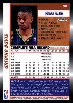 1998-99 Topps Chrome #38 Antonio Davis Back